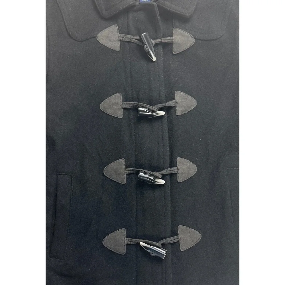GAP Women Black Wool Blend‎ Toggle Duffle Coat XS Pea coat